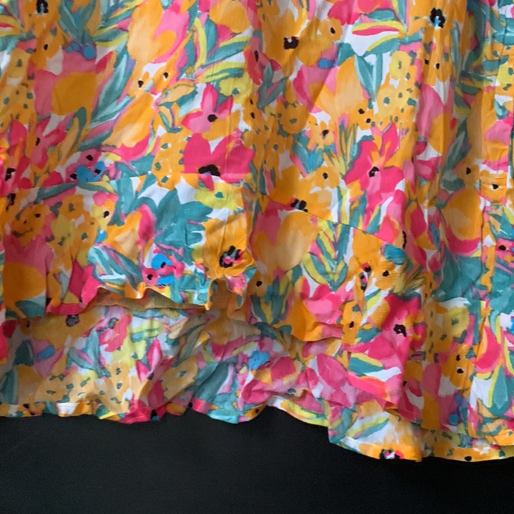 Anne Cole Flounce V Neck Tunic Cover Up - Picture 9 of 12